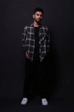 Thumbnail for Jonesburg Men's Black Checks Regular Fit Shirt