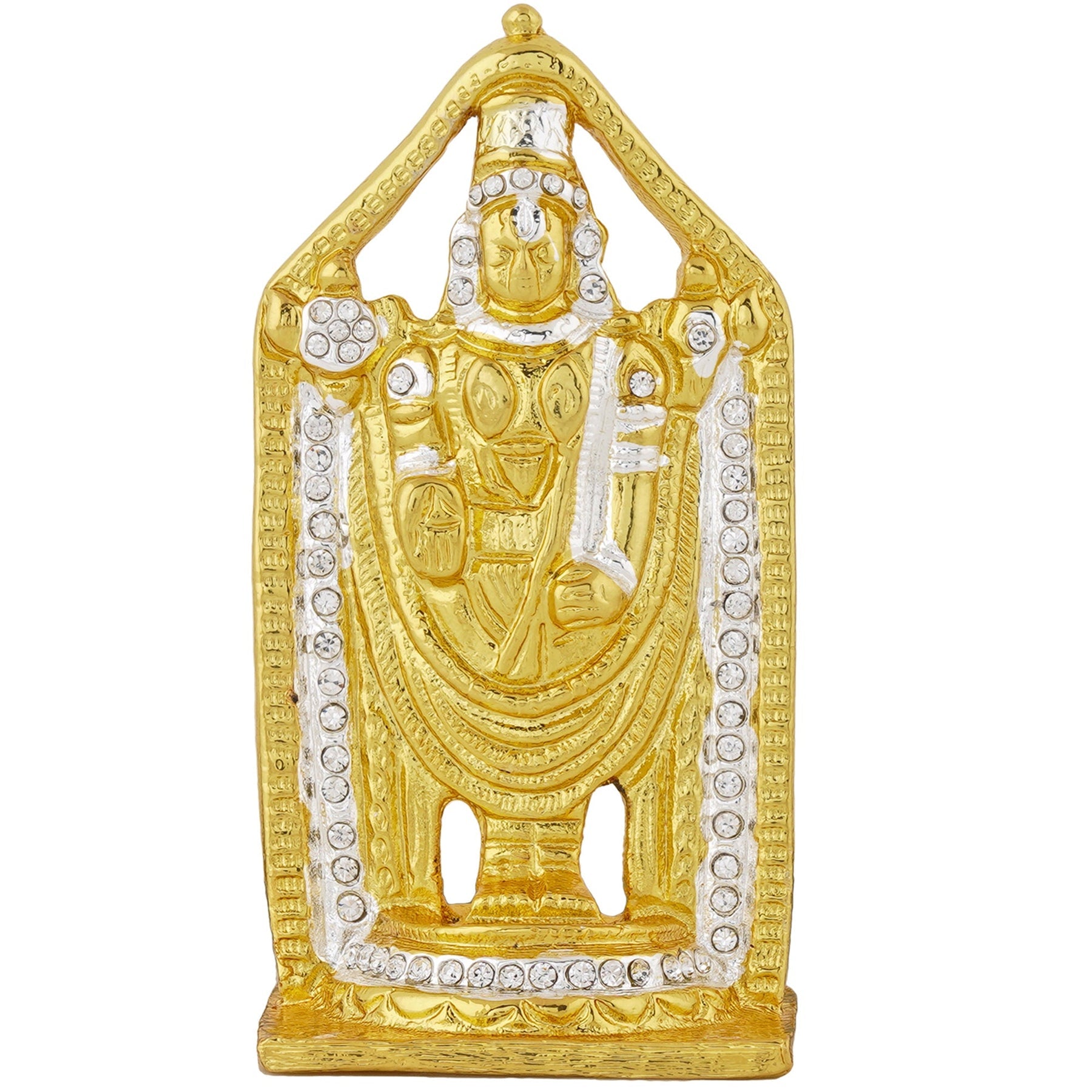 Estele Gold-Polished Lord Tirupati Balaji Idol Showpiece for Pooja Mandir/ Home Decorative - Distacart