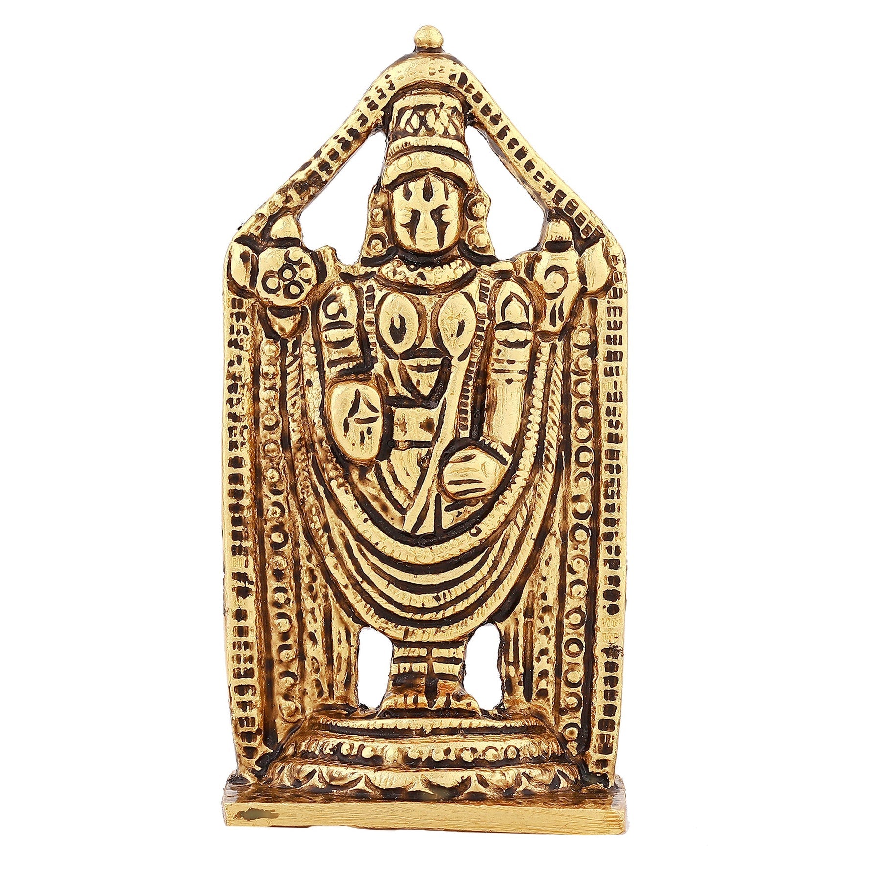 Estele Gold-Polished Lord Tirupati Balaji Idol Showpiece for Pooja Mandir/ Home Decorative - Distacart