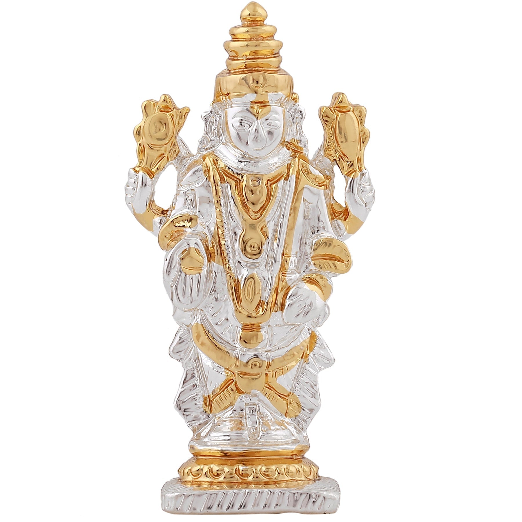 Estele Gold-Polished Lord Tirupati Balaji Idol Showpiece for Pooja Mandir/ Home Decorative - Distacart