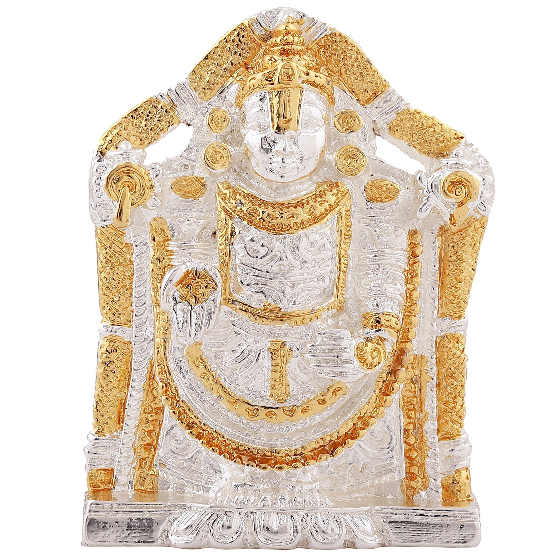 Estele Gold-Polished Lord Tirupati Balaji Idol Showpiece for Pooja Mandir/ Home Decorative - Distacart