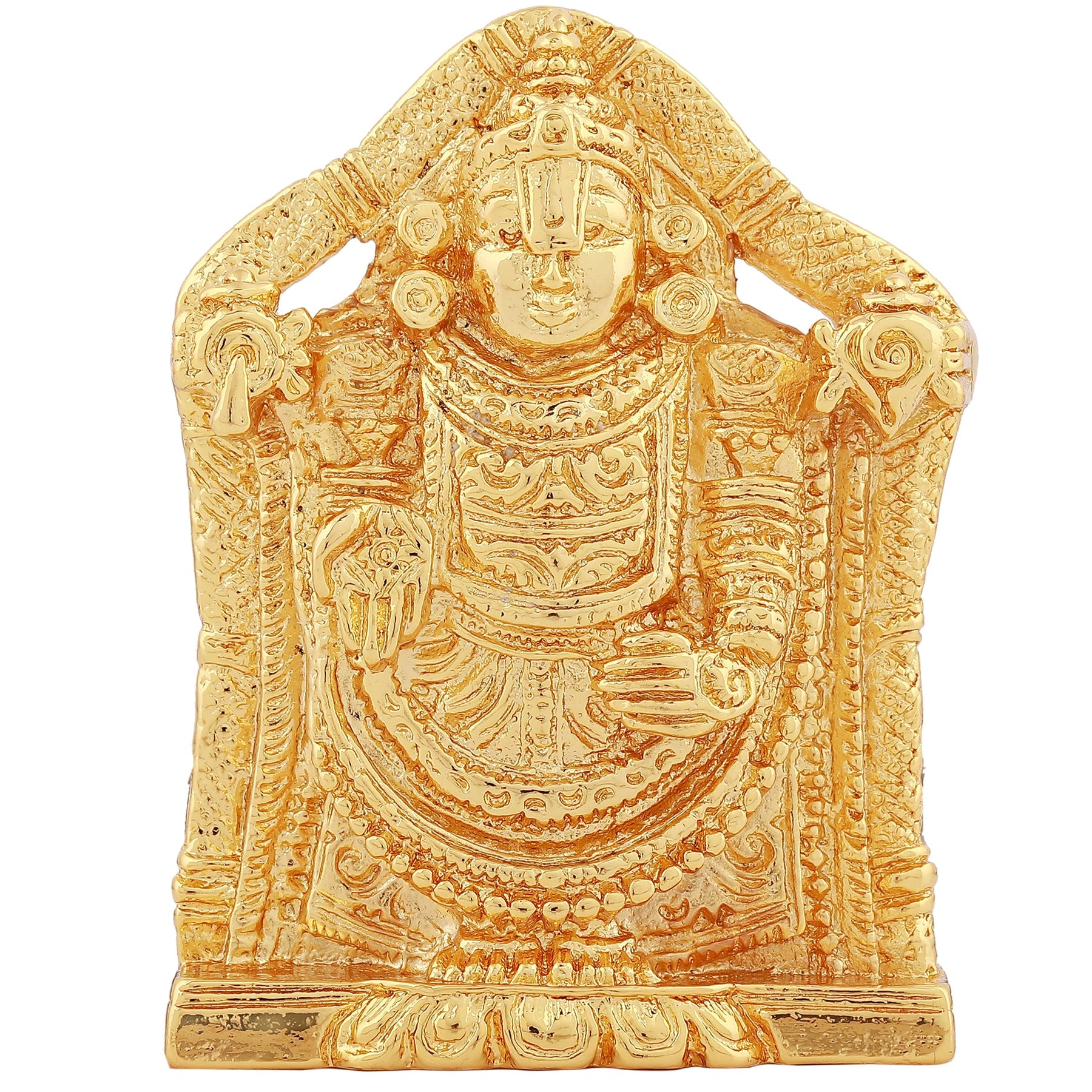 Estele Gold-Polished Lord Tirupati Balaji Idol Showpiece for Pooja Mandir/ Home Decorative - Distacart