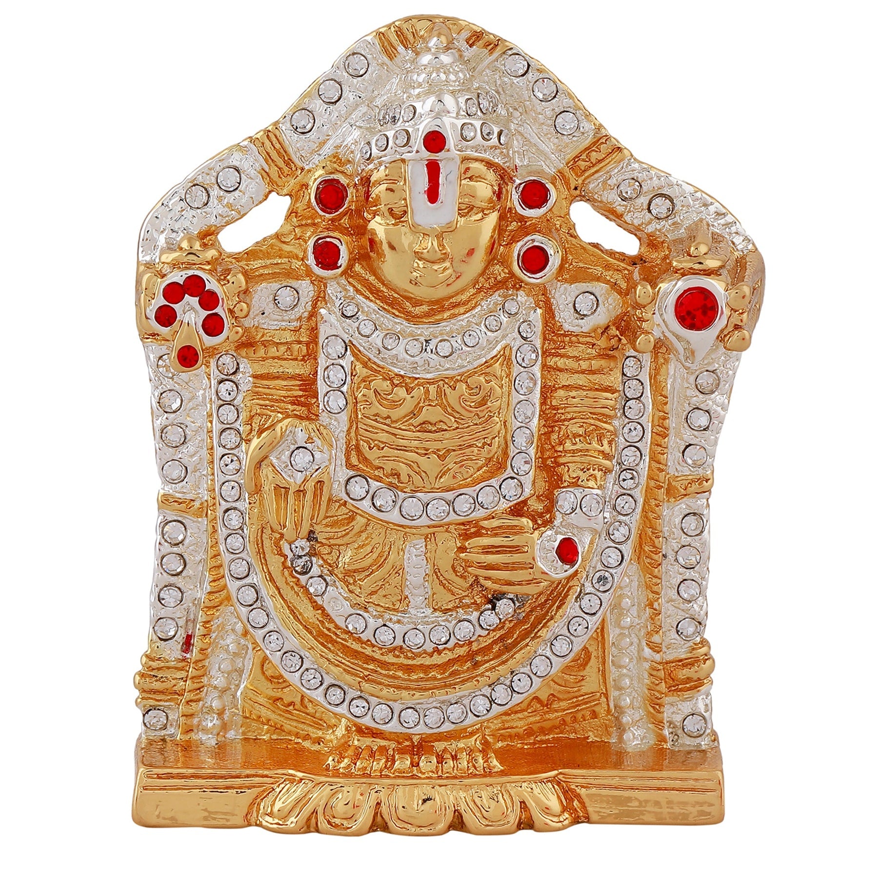 Estele Gold-Polished Lord Tirupati Balaji Idol Showpiece for Pooja Mandir/ Home Decorative - Distacart