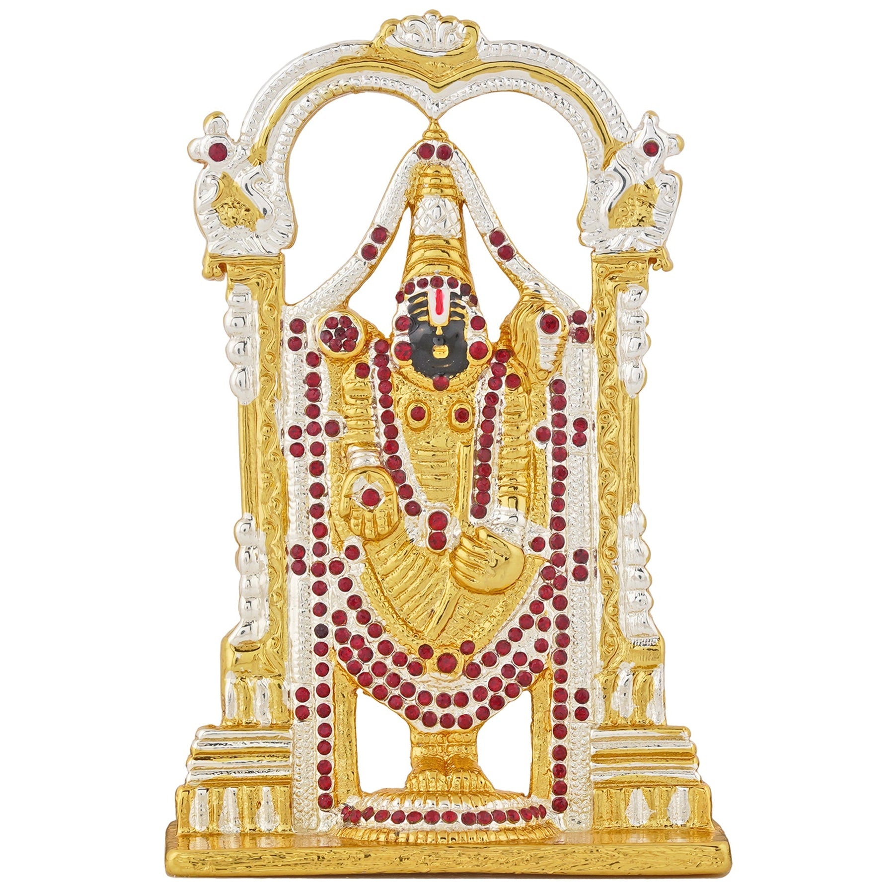 Estele Gold-Polished Lord Tirupati Balaji Idol Showpiece for Pooja Mandir/ Home Decorative - Distacart