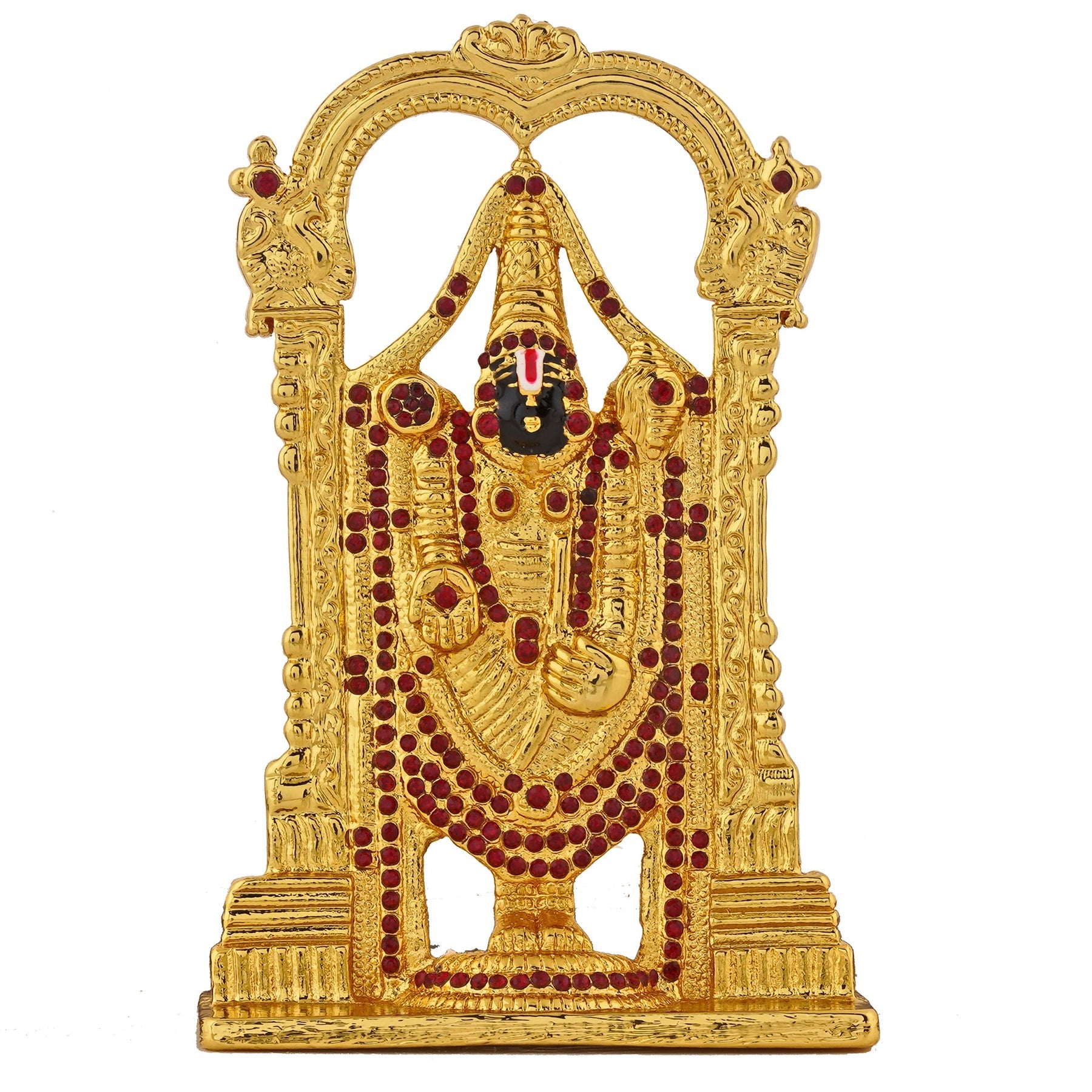Estele Gold-Polished Lord Tirupati Balaji Idol Showpiece for Pooja Mandir/ Home Decorative - Distacart