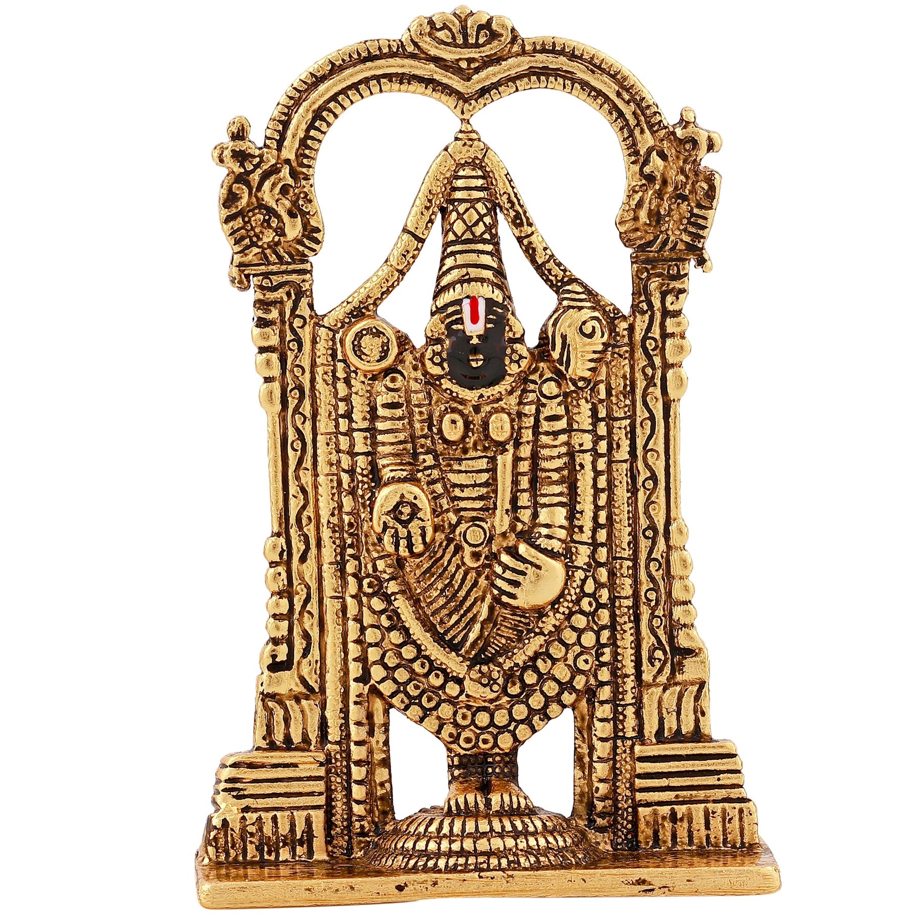Estele Gold-Polished Lord Tirupati Balaji Idol Showpiece for Pooja Mandir/ Home Decorative - Distacart