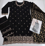 Thumbnail for Aarshi Fashions Black Green Jacquard Silk Full Stitched Palazzo Sets