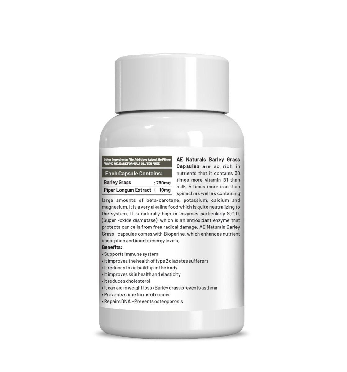 Ae Naturals Barley Grass Capsules - Distacart