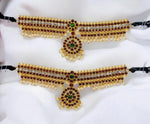 Thumbnail for Elite Trading Classical Dance Bajuband – Kempu Red & White Stone Armlet for Bharatanatyam & Kuchipudi/Unisex- Both Men and Women can use - Distacart