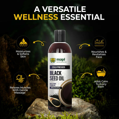 MAPL Organic Black Seed Oil Cold-Pressed - Distacart