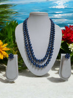 Thumbnail for Inhanns Everyday Workwear Pearl Set (Double Layered Pearls) - Blue - Distacart