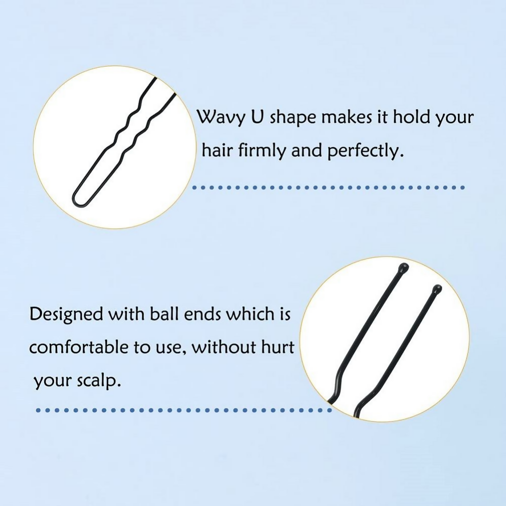 Bronson Professional Bun Pins U shaped Hair Pins - Big Size - Dista