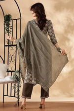 Thumbnail for BulBul Shamaira Printed Grey Rayon Salwar Suit
