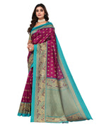 Thumbnail for Vamika Purple Printed Art Silk Saree - Distacart