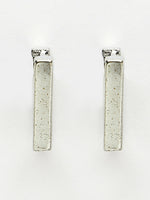 Thumbnail for NVR Men's Silver-Plated Geometric Shape Stainless Steel Hoop Earrings - Distacart