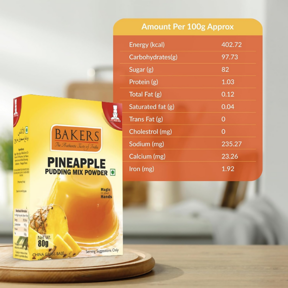 BAKERS Instant Pudding Mix - Pineapple Flavor - Dista