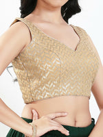 Thumbnail for Joban Fashion Gold Silk Padded Blouse With Sweetheart Neck Sleeveless - Distacart