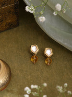 Thumbnail for Ruby Raang Yellow Citrine Kundan Studs