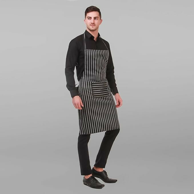 Kodenipr Club Kitchen Chef Apron For Men & Women-Chalk-Stripe
