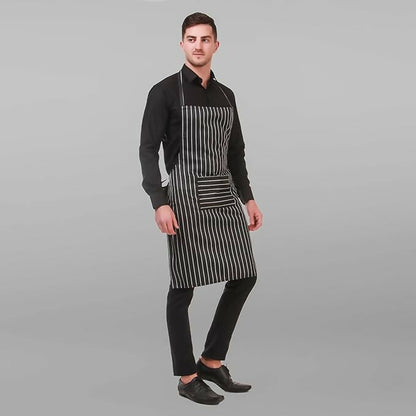 Kodenipr Club Kitchen Chef Apron For Men & Women-Chalk-Stripe - Dista