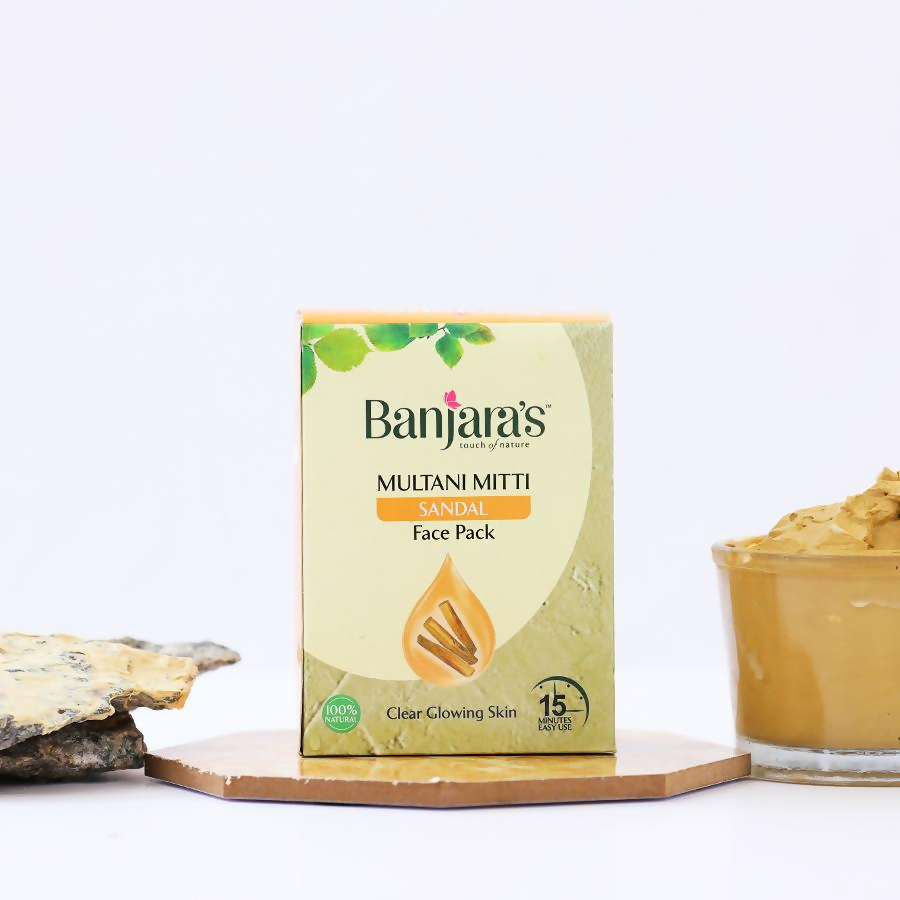 Banjara's Multani Mitti Sandal Face Pack Powder - Distacart
