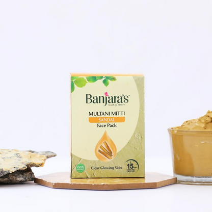 Banjara's Multani Mitti Sandal Face Pack Powder - Distacart