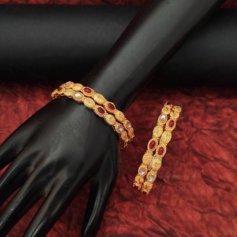 JS Fashion Beautiful Antique Design 4 Bangles Set - Dista