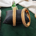 Thumbnail for JS Fashion Traditional Stone Studded Antique Bangle Set - Dista