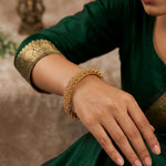 Thumbnail for JS Fashion Traditional Stone Studded Antique Bangle Set - Dista