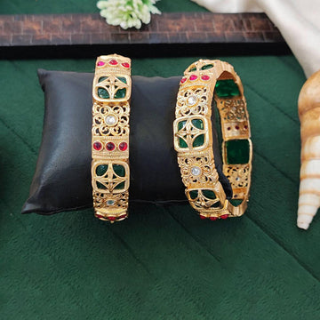 JS Fashion Traditional Rajwadi Polish Bangles Set For Women - Dista