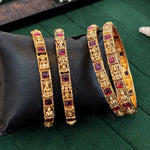 Thumbnail for JS Fashion Antique Temple Carving Designer Bangles Set - Dista