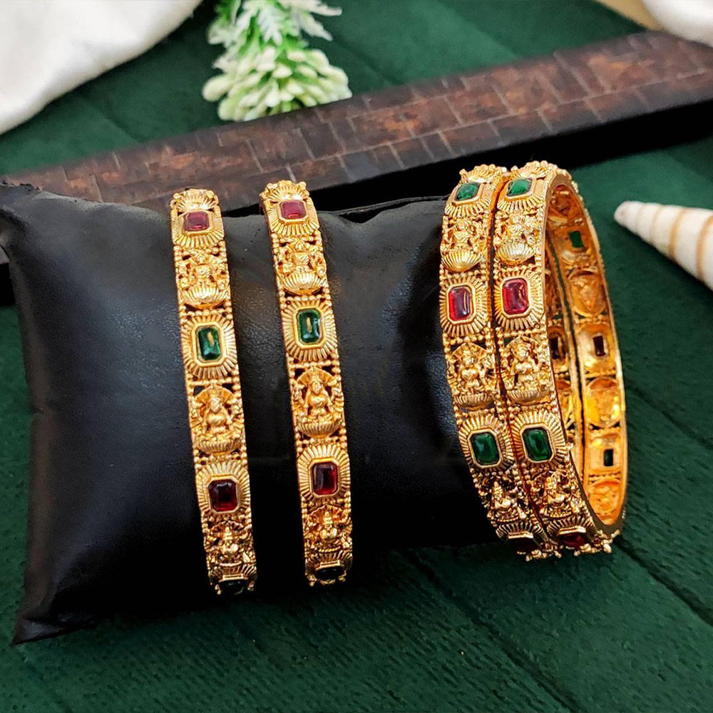 JS Fashion South Indian Style Wedding Wear Bangles Set - Dista