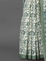 Thumbnail for NOZ2TOZ Women's Bhagalpuri Silk Off White Printed Designer Saree With Blouse Piece - Distacart