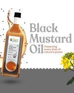 Thumbnail for Bharat Vedica Organic Wood Pressed Black Mustard Oil - Organic Wood Pressed kale Sarso ka tel - Distacart