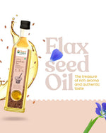 Thumbnail for Bharat Vedica Organic Wood Pressed Flaxseed Oil - Organic Wood Pressed Alsi ka tel - Distacart