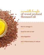 Thumbnail for Bharat Vedica Organic Wood Pressed Flaxseed Oil - Organic Wood Pressed Alsi ka tel - Distacart