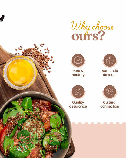 Bharat Vedica Organic Wood Pressed Flaxseed Oil - Organic Wood Pressed Alsi ka tel - Distacart