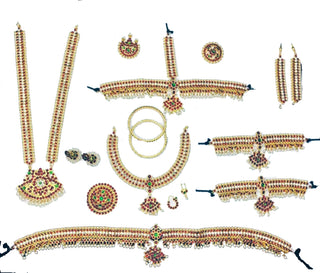 Elite Trading White Stone Bharatnatyam Dance Jewellery Set - Distacart