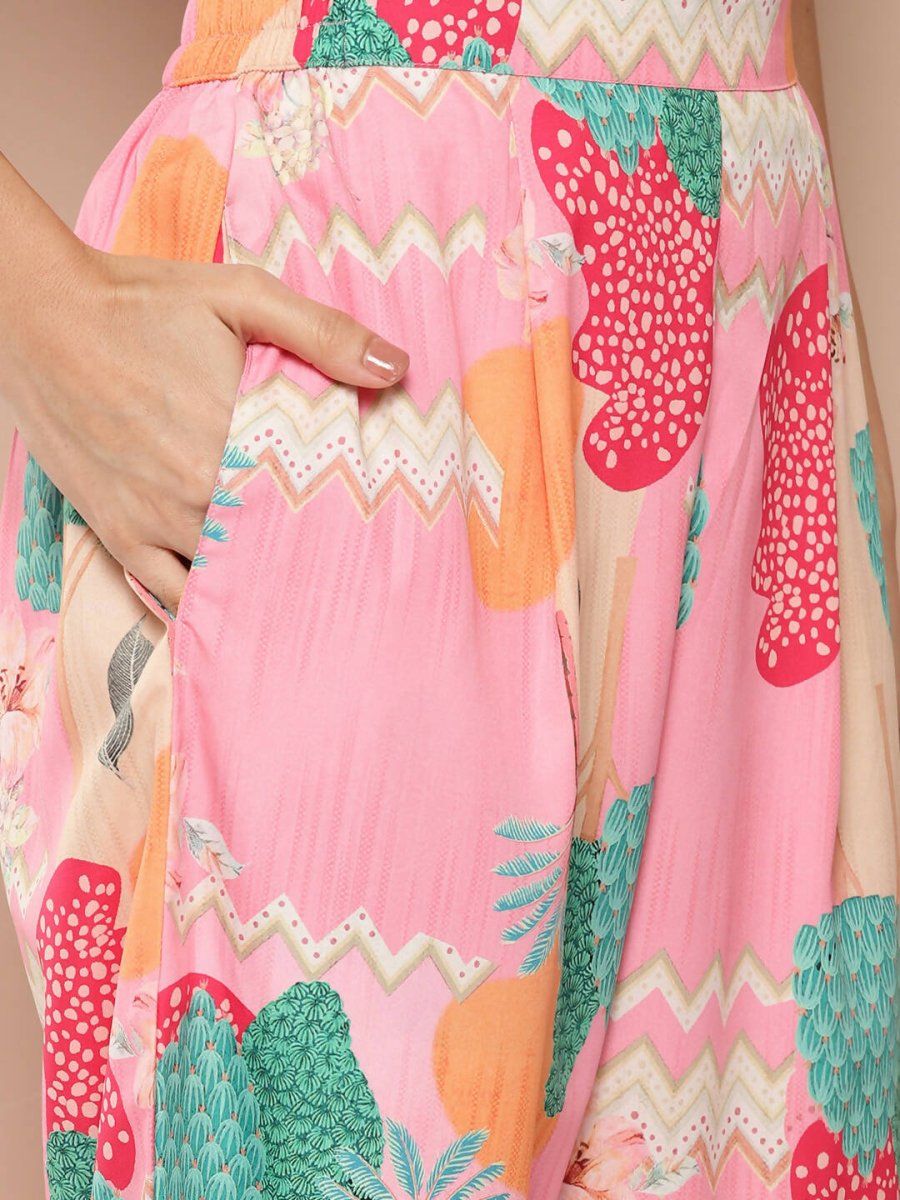 Ahalyaa Women's Traditional Wear Co-ods - Pink - Distacart