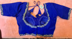 Thumbnail for Kia Fashions Royal Blue Hand Embroidered Embroidered Readymade Blouse - Distacart