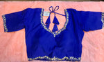 Thumbnail for Kia Fashions Royal Blue Hand Embroidered Embroidered Readymade Blouse - Distacart
