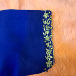 Thumbnail for Kia Fashions Royal Blue Hand Embroidered Embroidered Readymade Blouse - Distacart