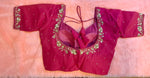 Thumbnail for Kia Fashions Hot Pink Hand Embroidered Embroidered Readymade Blouse - Distacart