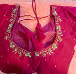 Thumbnail for Kia Fashions Hot Pink Hand Embroidered Embroidered Readymade Blouse - Distacart