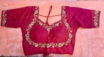 Thumbnail for Kia Fashions Hot Pink Hand Embroidered Embroidered Readymade Blouse - Distacart