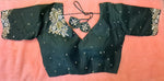 Thumbnail for Kia Fashions Bottle Green Hand Embroidered Embroidered Readymade Blouse - Distacart