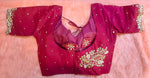 Thumbnail for Kia Fashions Hot Pink Hand Embroidered Embroidered Readymade Blouse - Distacart