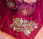 Thumbnail for Kia Fashions Hot Pink Hand Embroidered Embroidered Readymade Blouse - Distacart