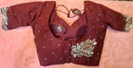 Thumbnail for Kia Fashions Maroon Hand Embroidered Embroidered Readymade Blouse - Distacart