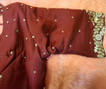 Thumbnail for Kia Fashions Maroon Hand Embroidered Embroidered Readymade Blouse - Distacart